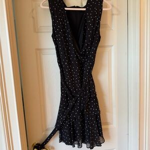 Tahari Black Lightweight Cocktail Dress with Tiered Hemline